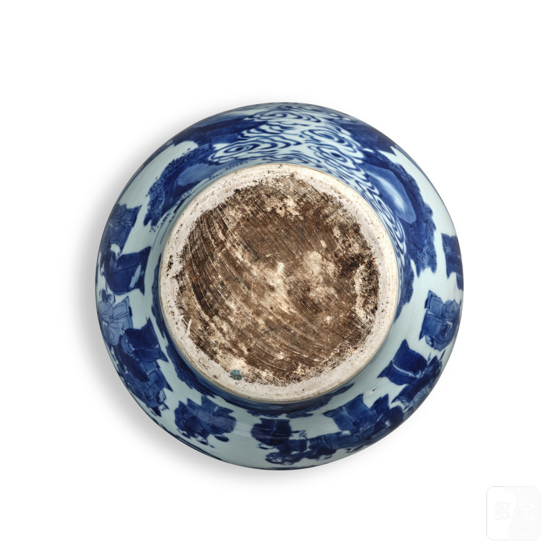 A blue and white 'figure' jar, Qing dynasty, Kangxi period | 清康熙 青花人物故事圖罐 - 图3